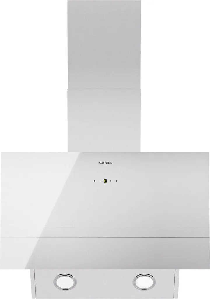 Klarstein 60cm extractor hood, ducted extractor hood with dishwasher-safe aluminum filter, quiet ducted extractor hood, 305m³/h airflow, efficient wall-mounted hood with LEDs & touch controls