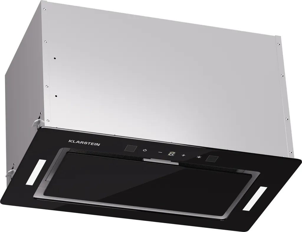 Klarstein extractor hood, ducted/recirculating extractor hood, extractor hood with filter, LED lighting & touch control panel, quiet extractor hood with 466 m³/h airflow, efficient stainless steel extractor