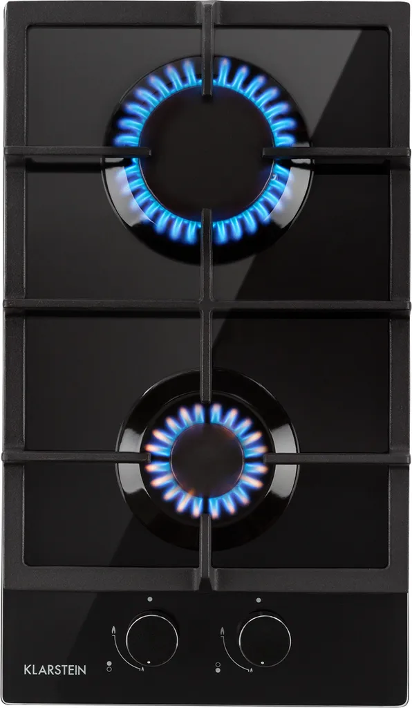 Klarstein Gas Stove, 4-Burner Gas Cooktop, Built-in Gas Cooker for Home & Motorhome, Stainless Steel Camping Stove, Gas Stove for Propane and Natural Gas, Gas Cooktop with Wok Burner, 4000 Watt Gas Cooker