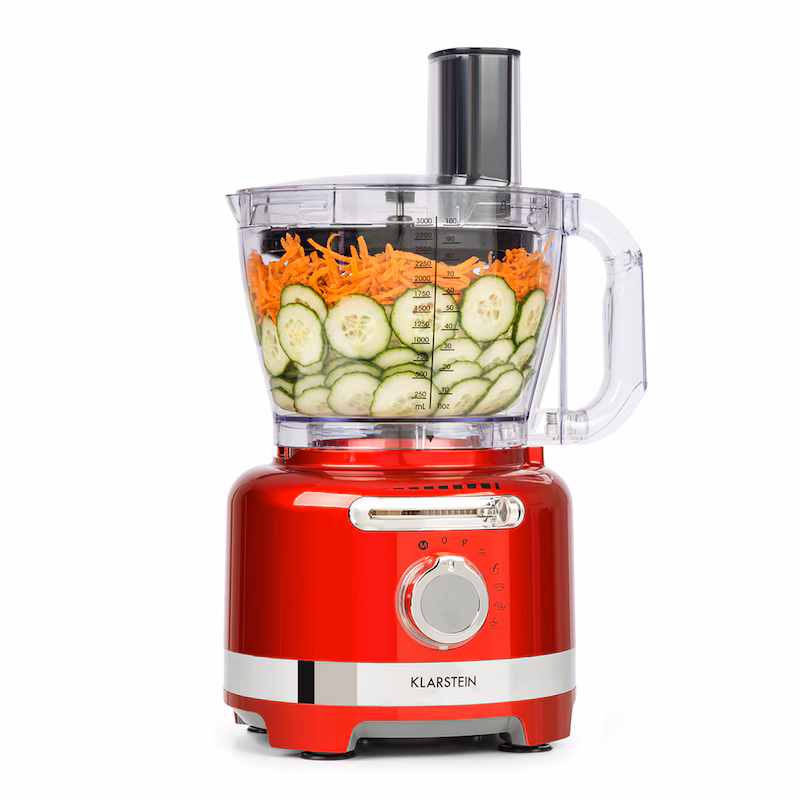 Klarstein Luca Multifunctional Mixer 1000 W 3 L Stepless Speed ​​6 Modes Red