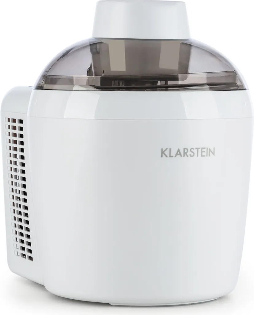 Klarstein Schneeflöckchen - Ice cream maker, ice cream machine, food ice cream maker, thermoelectric cooling system, 700 ml, 0.3 liters, 6 programs, white