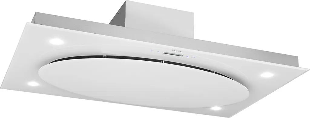 Klarstein Secret Service extractor hood - extractor hood, wall-mounted, ducted, 3 speeds, 800 m³/h, stainless steel, touch controls, wall-mounted, 110 cm wide, 2 grease filters, remote control, white