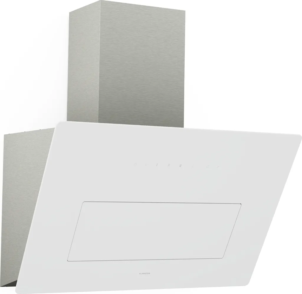 Klarstein SleekAir extractor hood - 60 cm head-free hood, 686 m³/h, A++, touch control panel, LED lighting 2700-6500 K, dual ventilation, white