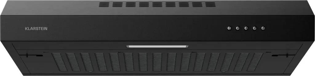 Klarstein SlimVent Built-in Cooker Hood, 60 cm, 200 m³/h Airflow, Quiet 52 dB, LED Lighting, Dishwasher-Safe Filters, DC Motor, White, Black