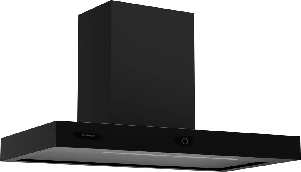 Klarstein SmartEdge extractor hood - 90 cm wall-mounted hood, Wi-Fi & touch control, 550 m³/h airflow, A+, LED lighting, whisper-quiet 34 dB, black