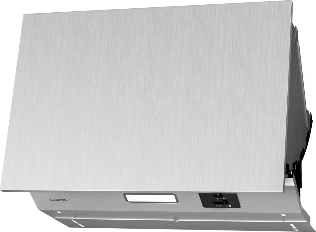 Klarstein Swift Square built-in extractor hood, 60 cm, 402 m³/h airflow, C, dual motor, LED lighting, touch control, activated carbon filter