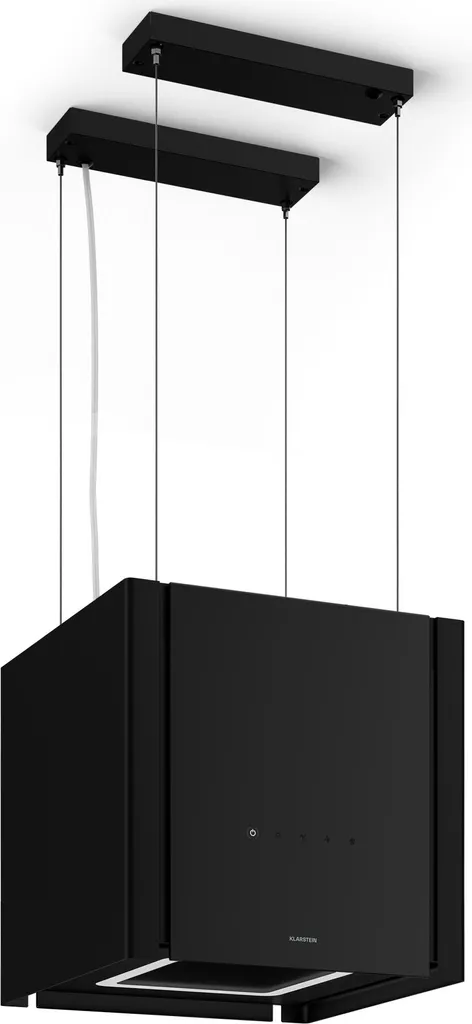 Klarstein Velaire Ceiling-Mounted Extractor Hood, 40 cm - 601 m³/h Airflow, Touch Control, LED, Lift Function, Quiet Operation, Black