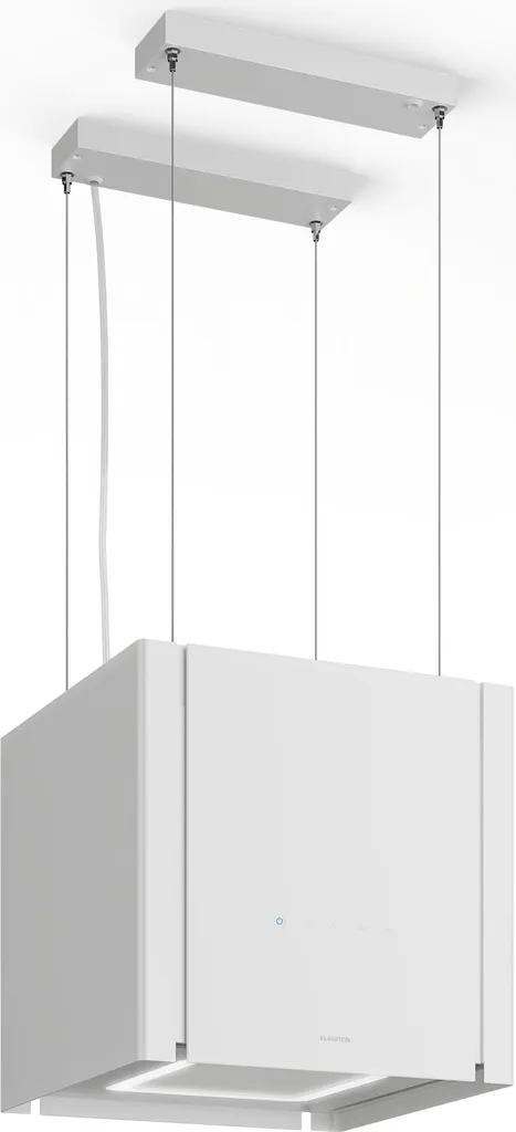 Klarstein Velaire Ceiling-Mounted Extractor Hood 40 cm - , 601 m³/h Airflow, Touch Control, LED, Lift Function, Quiet, Extractor Hood, White