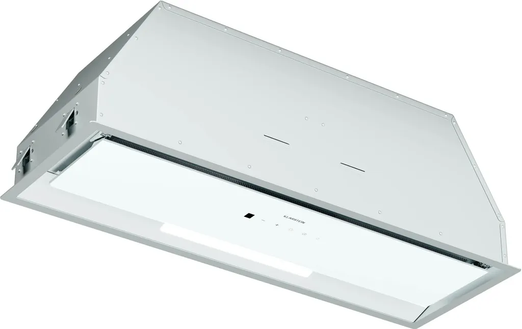 Klarstein Ventimate Under-Cabinet Extractor Hood, 85cm Under-Cabinet Hood with Touch Control Panel, 390 m³/h Airflow, Quiet 50W DC Motor, LED Lighting, Carbon Filter, White