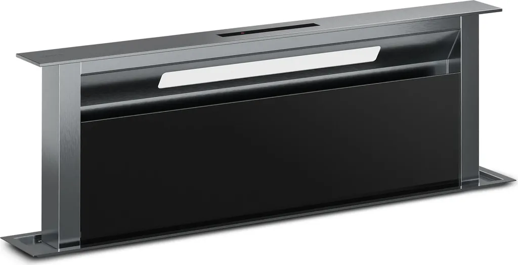 Klarstein Verosteel Downdraft Cooker Hood 90 cm - , 906.2 m³/h Boost, Touch Control, LED, Aluminum & Glass, Dishwasher Filter, Quiet Kitchen Extractor Hood