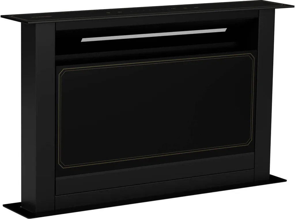 Klarstein Victoria Downdraft Extractor Hood - A, 713.8 m³/h airflow, super quiet 52 dB, touchscreen, dishwasher-safe filters, LED lighting, black