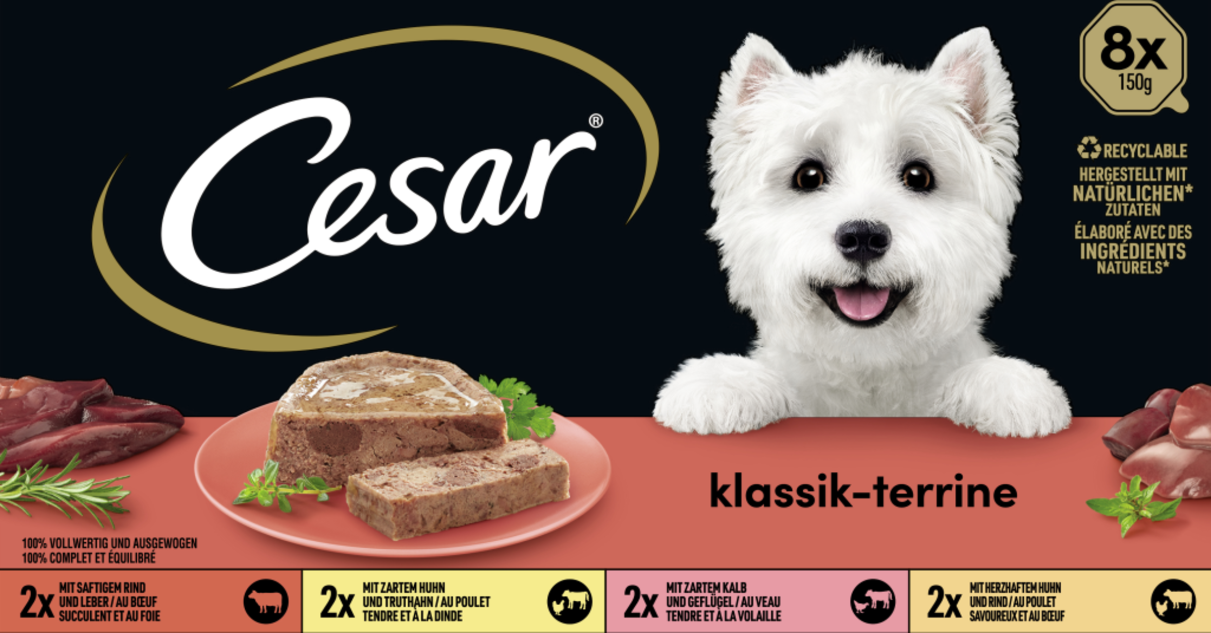 Cesar Classic terrine multipack