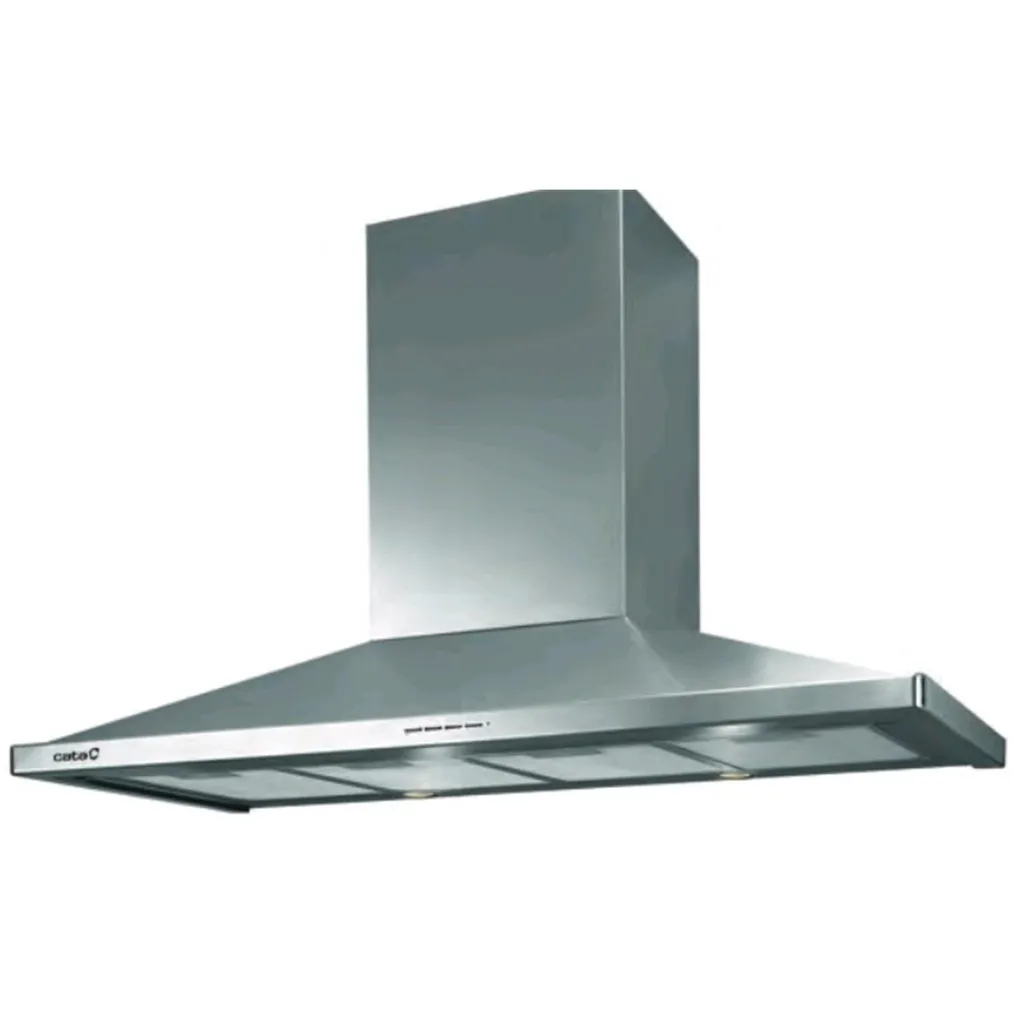 CATA Classic trapezoidal wall-mounted extractor hood, 120cm, with a particularly powerful motor (1200 m³/h).