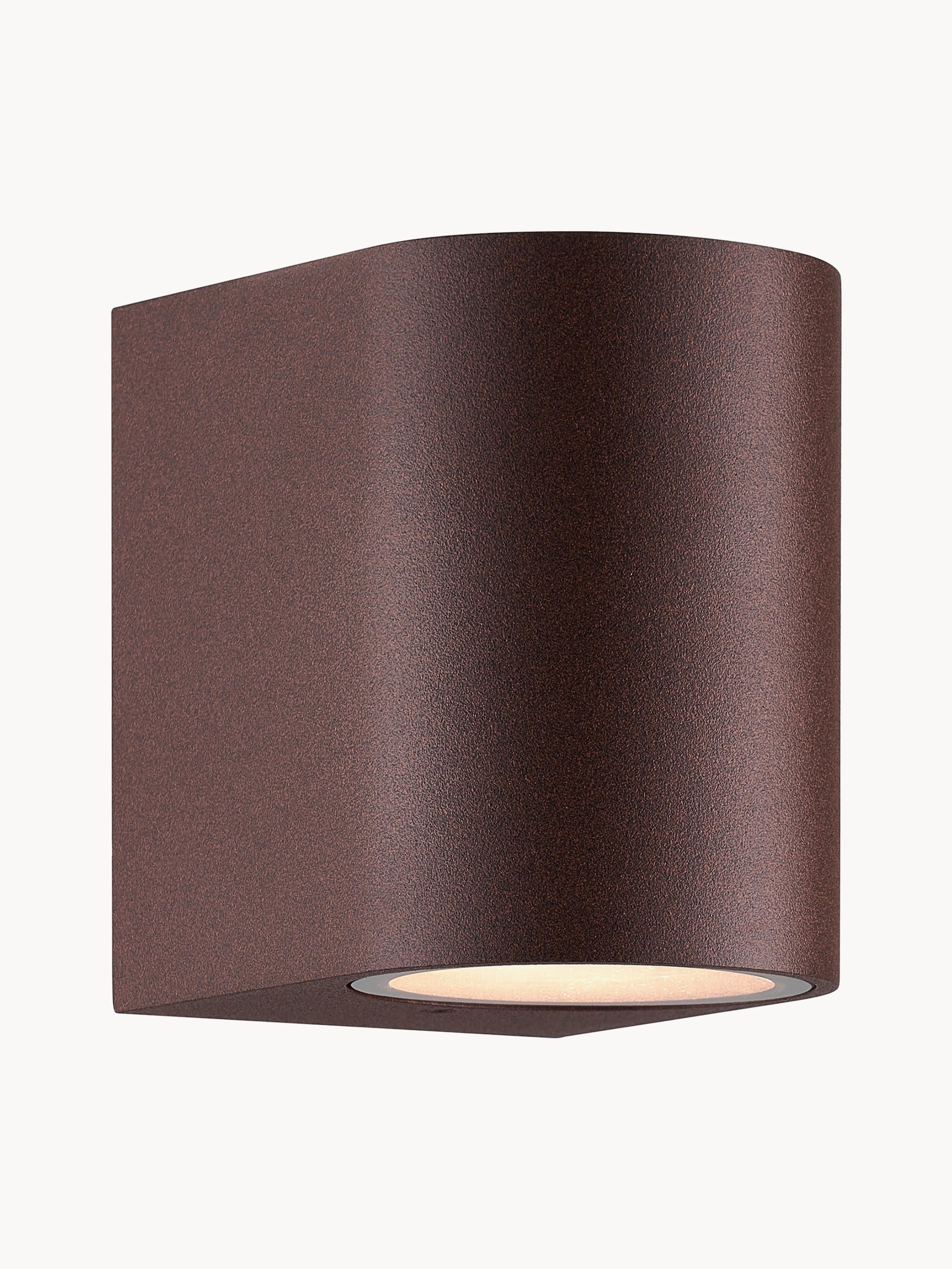 Westwing Collection Small dimmable outdoor wall light Dion, Dark brown
