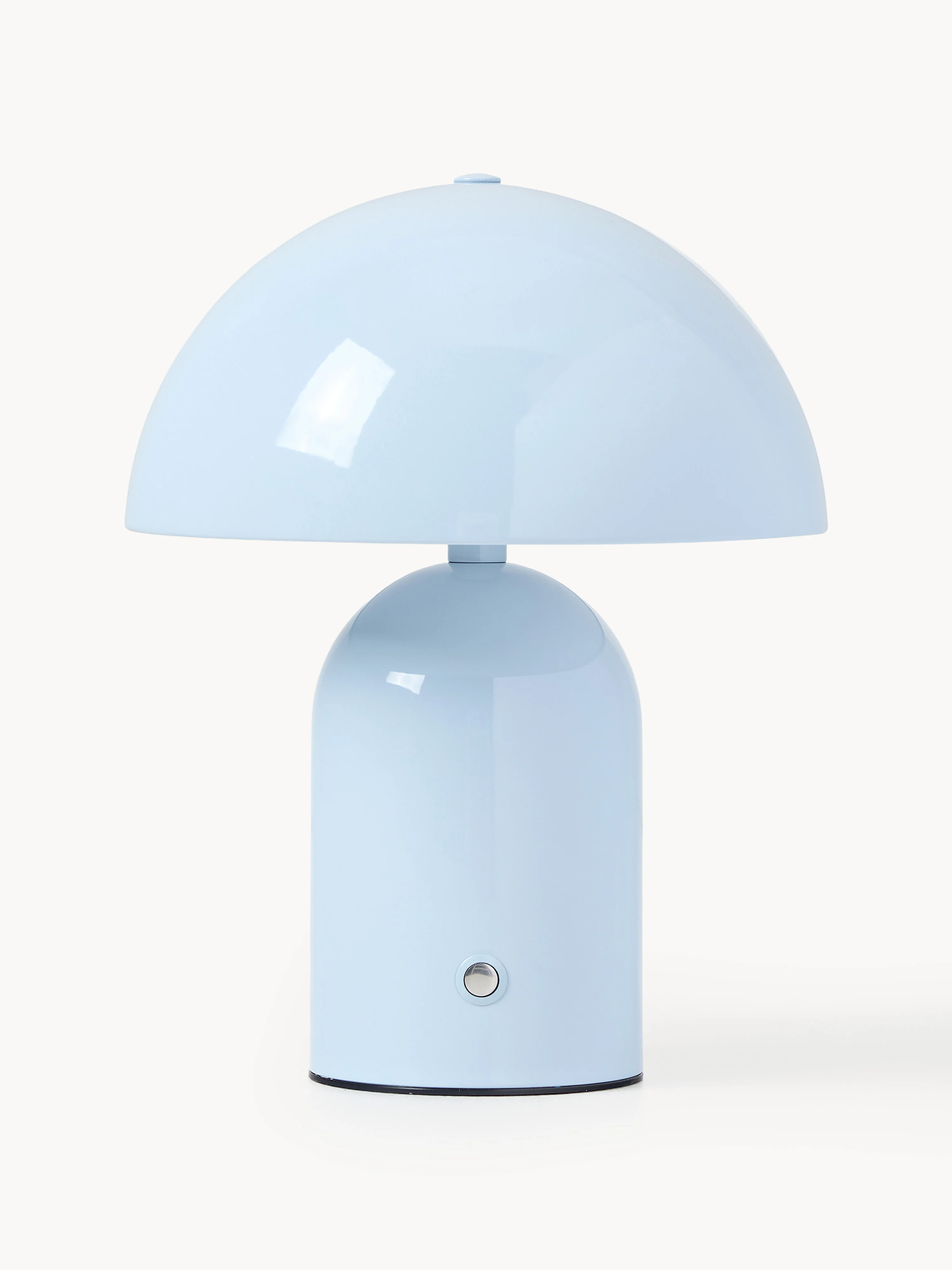 Westwing Collection Walter small portable LED table lamp, dimmable, Light blue, glossy