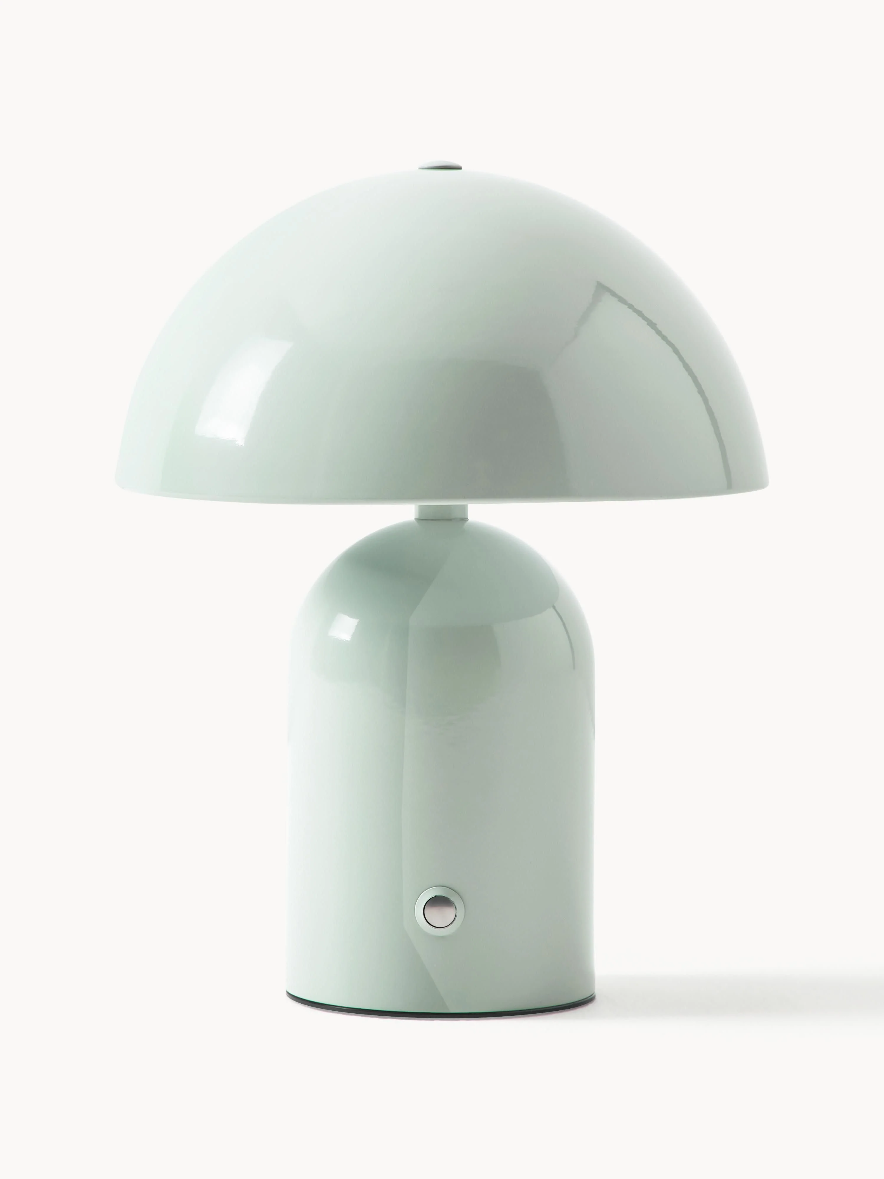 Westwing Collection Walter small portable LED table lamp, dimmable, Mint green, glossy