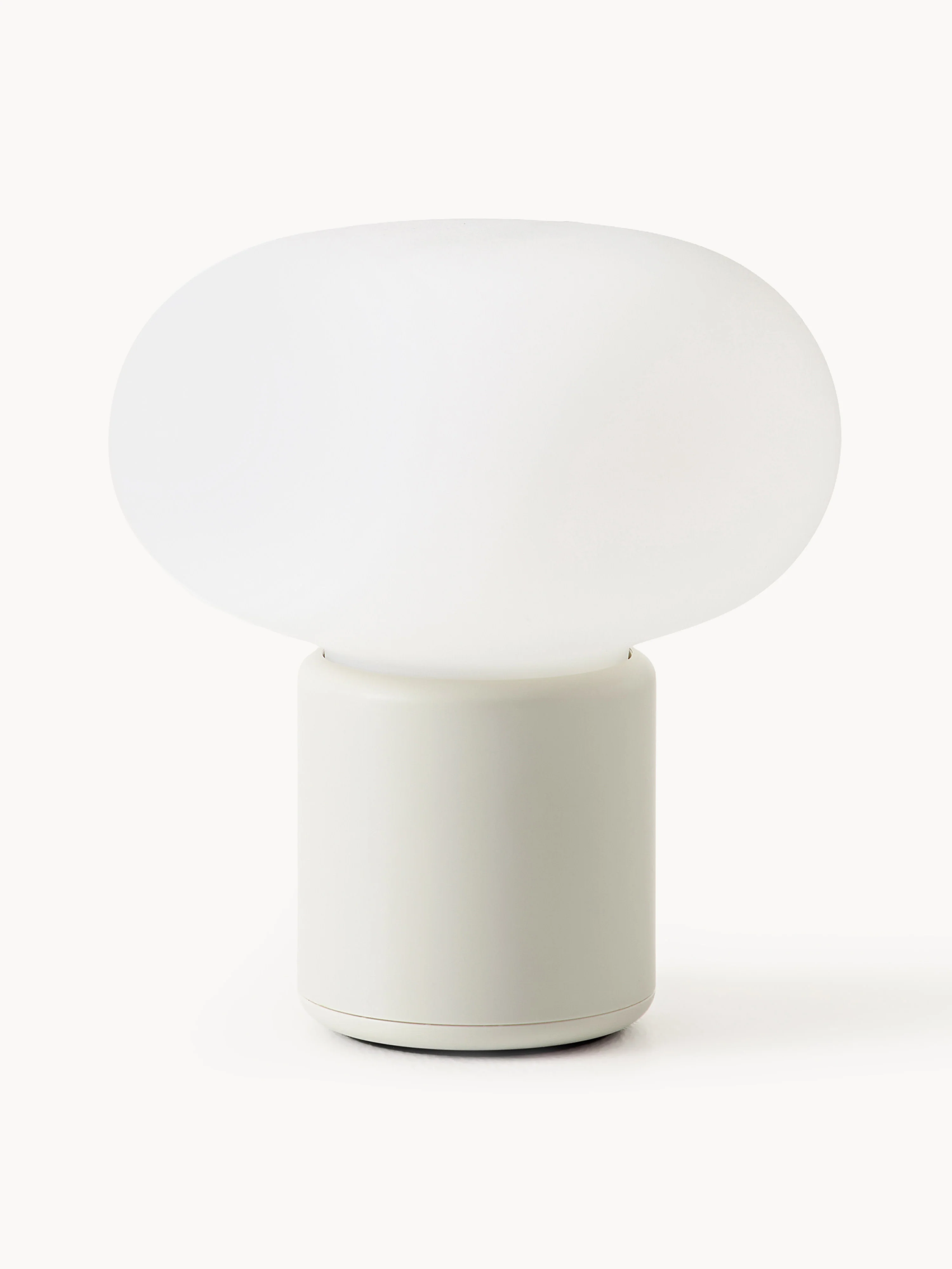 new-works Small portable table lamp Karl-Johan, dimmable, White, Light Grey