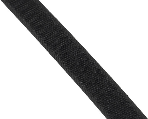 Velcro tape hook side Mamutec black, self-adhesive, sold by the meter