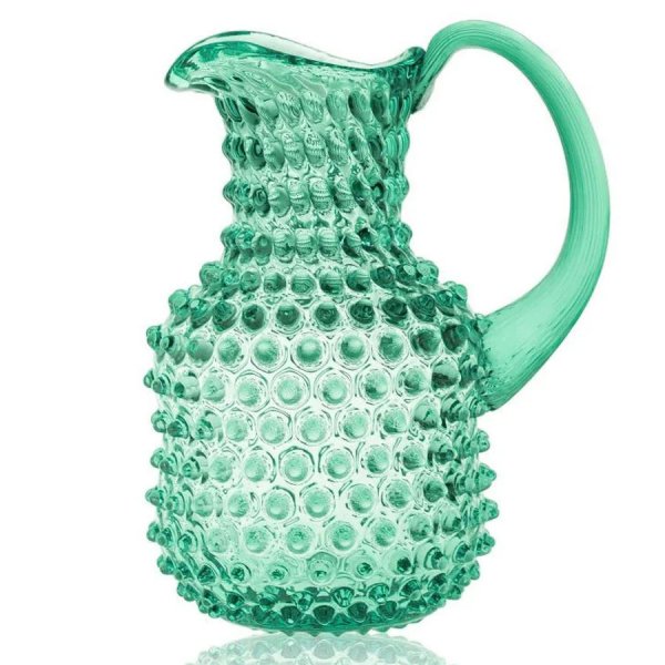 Klimchi Studio Carafe Hobnail Square Beryl Green