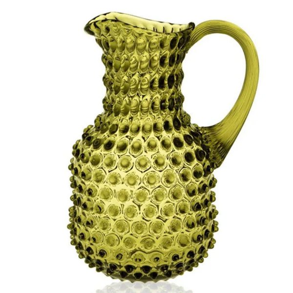 Klimchi Studio Carafe Hobnail Square Bonsai Green