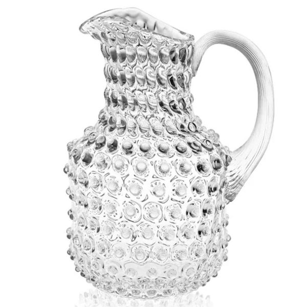 Klimchi Studio Carafe Hobnail Square Crystal Transparent