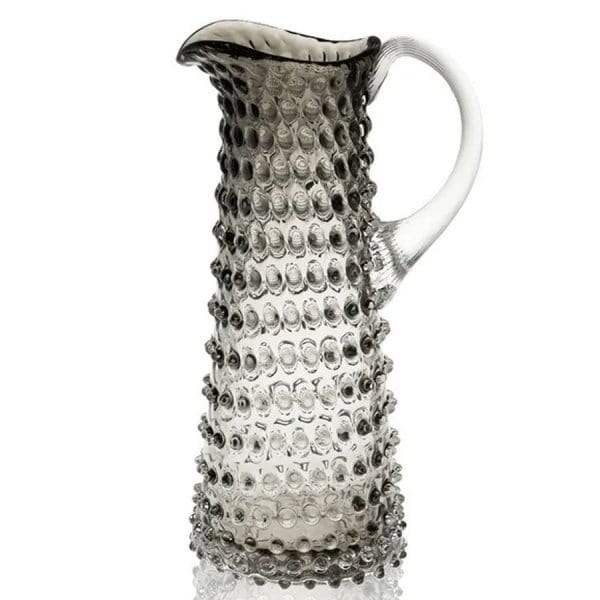 Klimchi Studio Carafe Hobnail Tall Crystal Black Smoke