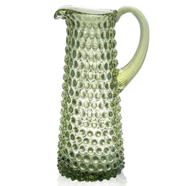 Klimchi Studio Carafe Hobnail Tall Olive Green
