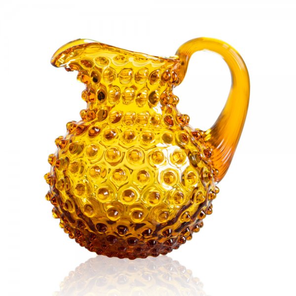 Klimchi Studio small carafe Hobnail Amber Orange 500