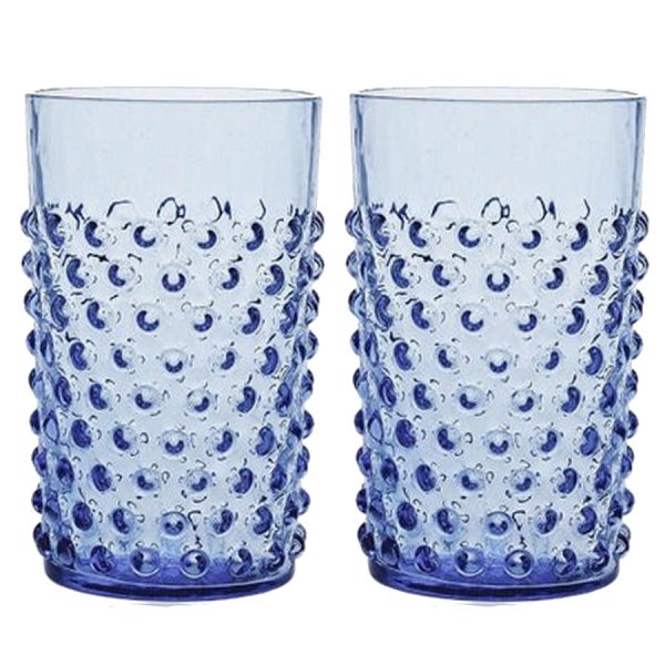 Klimchi Studio Water Glasses Set Hobnail Tumblers Light