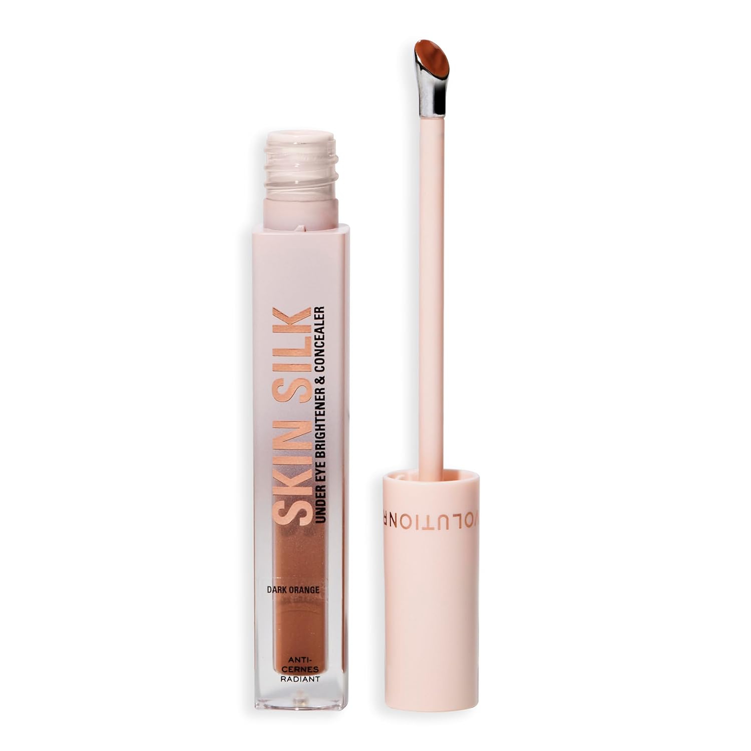 Revolution Beauty London Revolution Skin Silk Radiant Serum - Eye Brightener - Hydrates and Smooths with Hyaluronic Acid and Squalane - Vegan & Cruelty-Free - Dark Orange - 4 ml