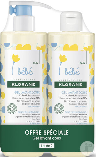 Restaxil Klorane Baby Mild Wash Gel 2x500ml