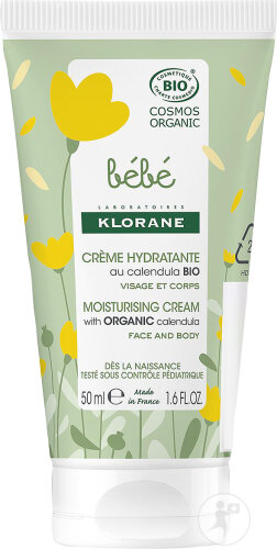 Klorane Bébé Organic Moisturizing Cream Tube 50ml