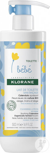 Klorane Bébé Moisturizing Cleansing Milk No Rinse Pump Bottle 500ml