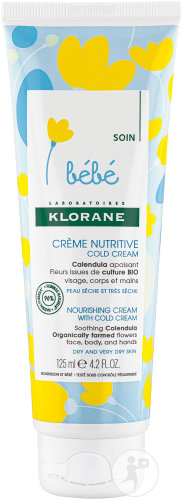 Klorane Bébé Nourishing Skin Cream With Cold Cream 125ml