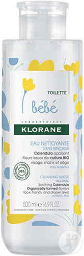 Klorane Bébé Cleansing Water No Rinse Pump Bottle 500ml