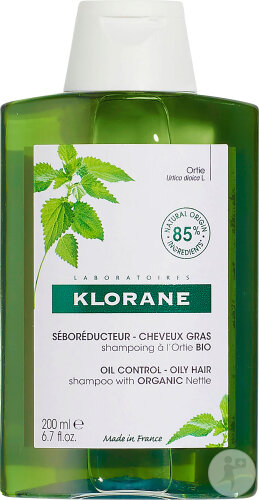 Klorane Nettle Shampoo Oily Hair Organic Bottle 200ml