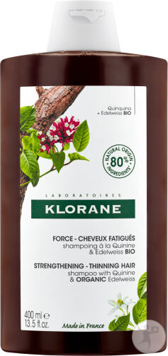 Klorane Quinine And Edelweiss Shampoo Organic Bottle 400ml