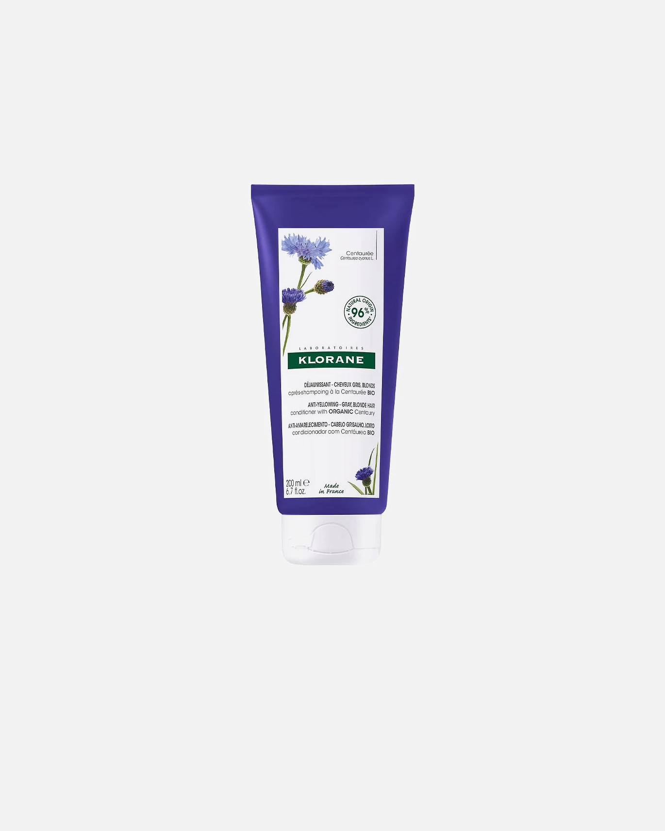 Klorane Conditioner A La Centaurea Organic Anti-Yellowing Conditioner For Gray And Blonde Hair