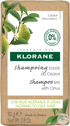 Klorane Solid Shampoo With Cedrat Normal To Oily Hair 80g