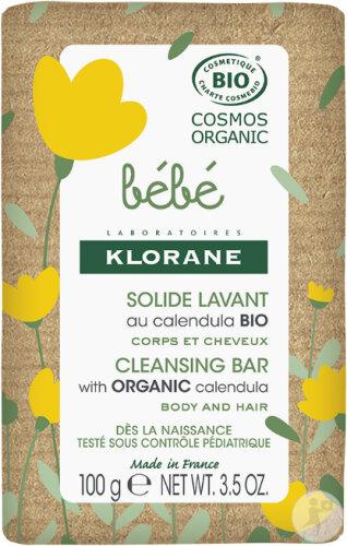 Klorane Solid Washing Shampoo Body And Hair With Calendula Organic 100g