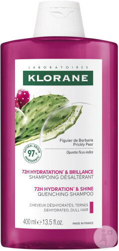 Klorane Moisturizing Shampoo 72h Moisture Care And Shine Prickly Pear 400ml