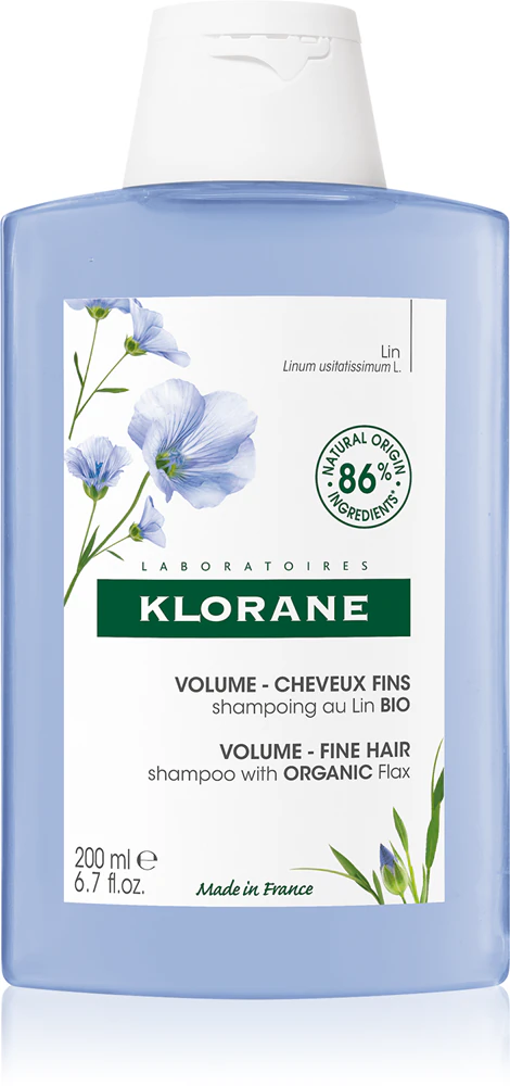 Klorane Flax Fiber Organic Shampoo for fine and limp hair 200 ml