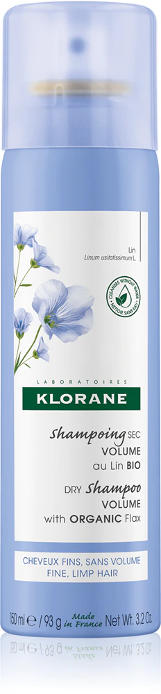 Klorane Flax Fiber dry shampoo for soft and tired hair