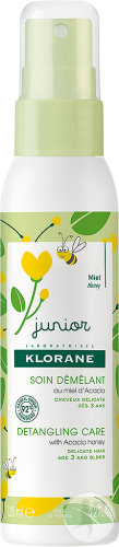 Klorane Junior Detangling Care Acacia Honey No Rinse Fine Hair Ages 3+ Spray 125ml