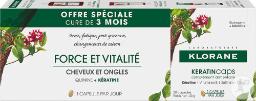 Klorane Keratin Caps 3-month treatment 3x30 capsules