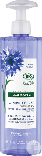 Klorane Micellar Water with Organic Cornflower 3in1 Make-Up Remover 400ml