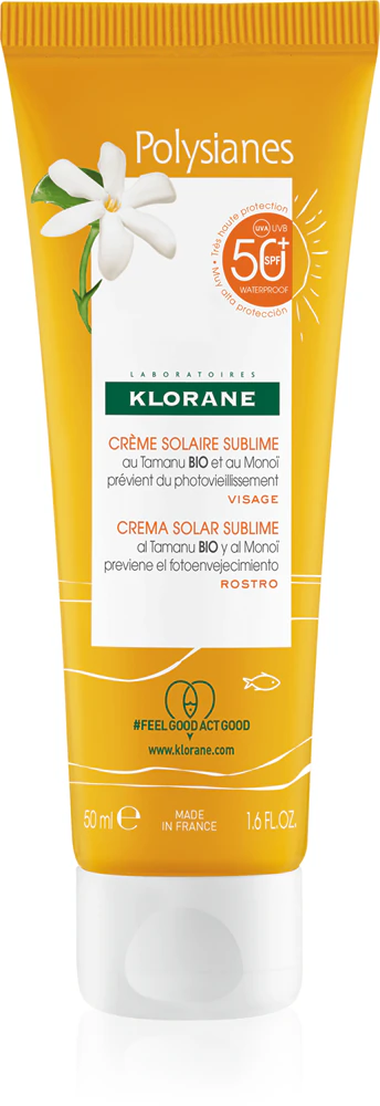 Klorane Monoï & Tamanu light protective face cream SPF 50+