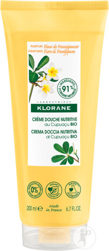 Klorane Nutritive Shower Cream With Organic Cupuacu Perfume Frangipani Flower Tube 200ml