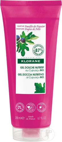 Klorane Nourishing Shower Gel With Organic Cupuaçu Butter And Fig Leaf Perfume Tube 200ml