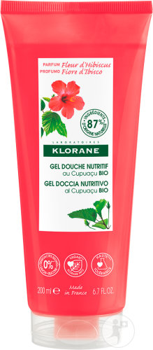 Klorane Nourishing Shower Gel With Organic Cupuaçu Butter And Hibiscus Flowers Perfume Tube 200ml